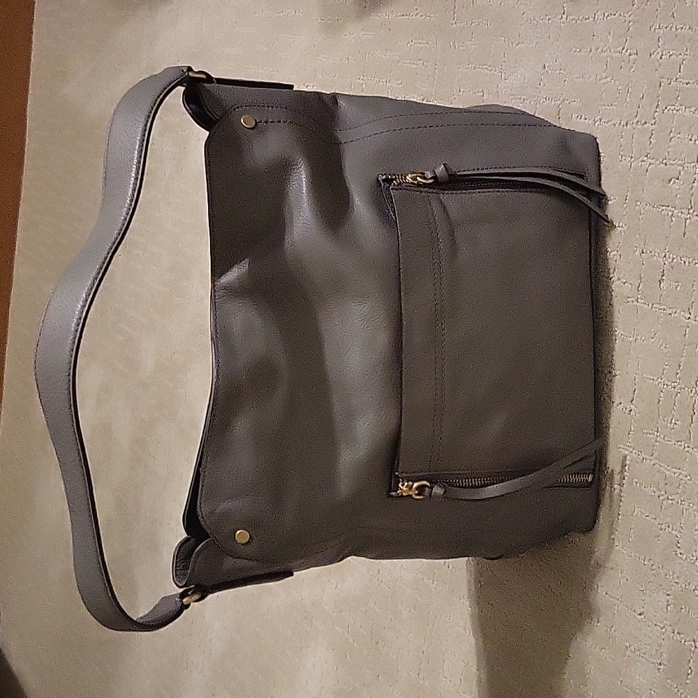 Cole Haan, grey leather handbag